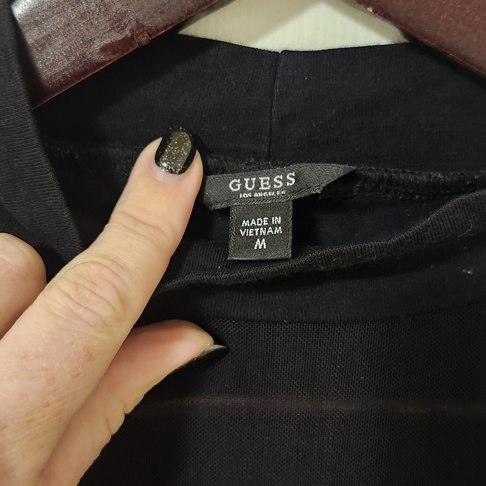 Guess Mesh Window Mock Neck